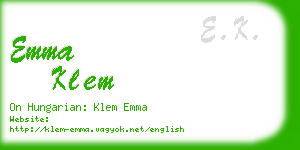 emma klem business card